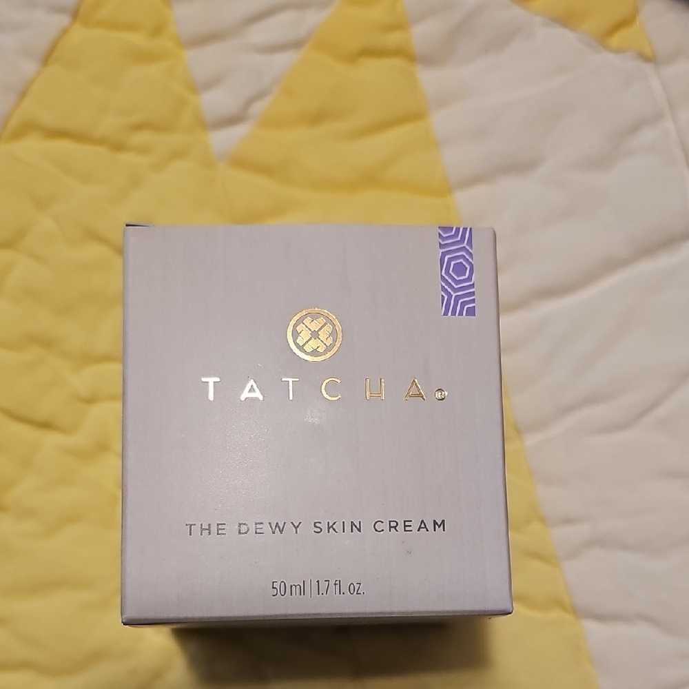 Tatcha The Dewy Skin Cream - Sophisticated Gray with Gold and Purple Accents